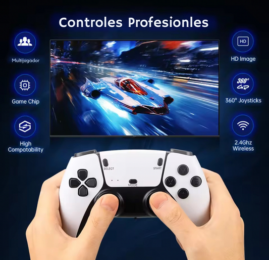 Mini consola con 10 emuladores y 20.000 juegos retro