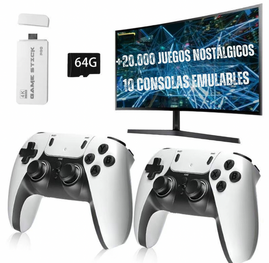 Mini consola con 10 emuladores y 20.000 juegos retro